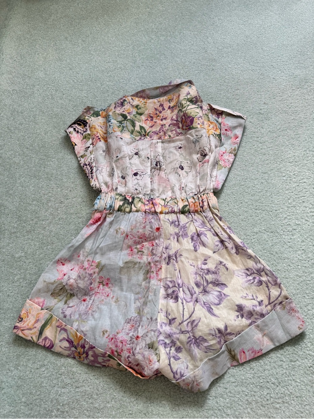 Zimmermann Halliday Cuffed Playsuit in Spliced - Picture 5 of 6